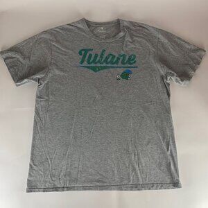 Tulane Green Wave NCAA Gray Fanatics Short Sleeve Crewneck Shirt Mens XL